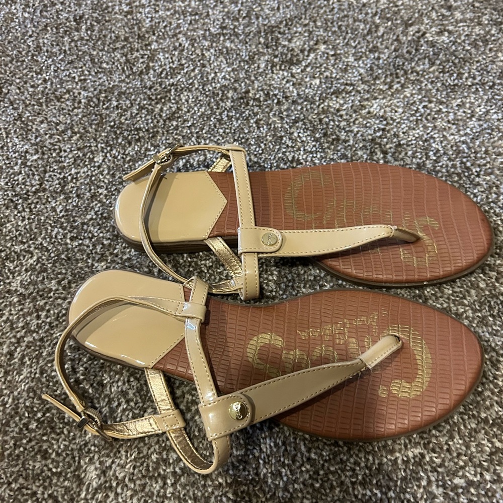 Circus by Sam Edelman Beige and Brown Sandals